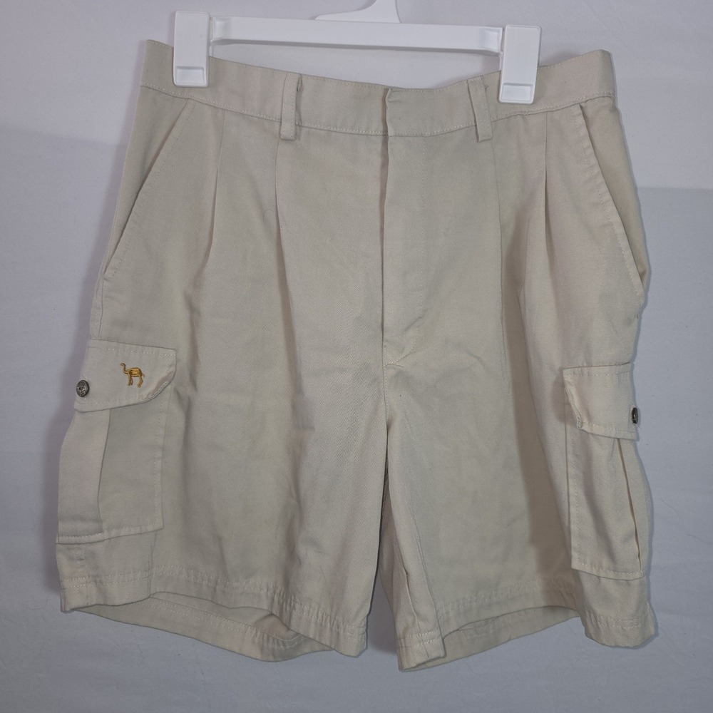 CAMEL Trophy ADVENTURE WEAR Cargo Shorts 1000 Miles VINTAGE Light Tan Beige
